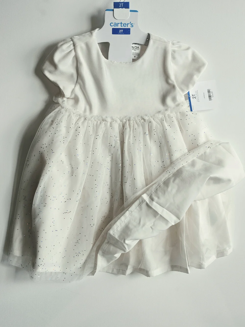 Carter's Cream Tulle Sparkle Party Dress - Picture 3 of 7